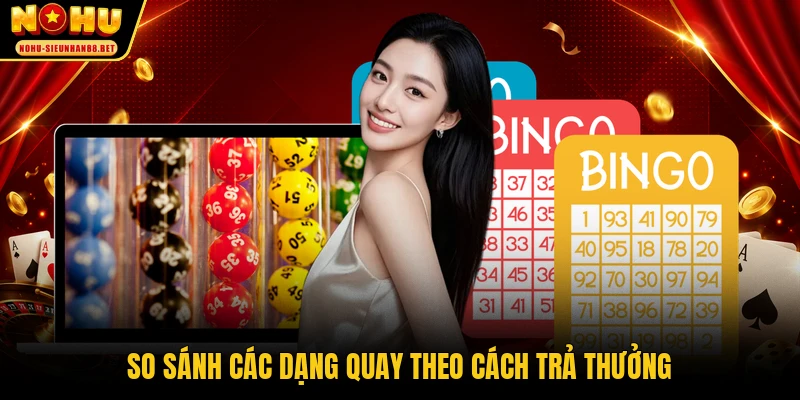 So sánh các dạng quay theo cách trả thưởng